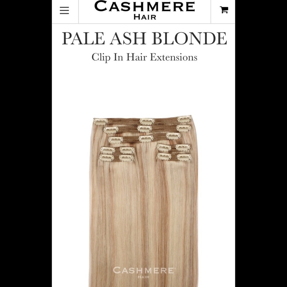 New Cashmere Hair Extensions Pale Blonde 16inch